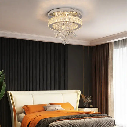 Modern Crystal LED Flush-Mount Ceiling Light