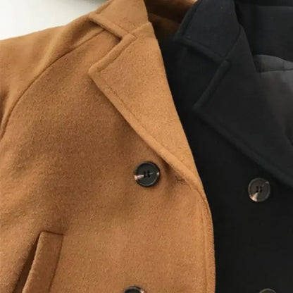 Kids’ Double-Breasted Lapel Coat
