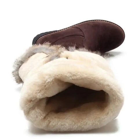 Hot Warm Snow Boots Women 2024 Winter Shoes Warm Fur Plush Over Knee