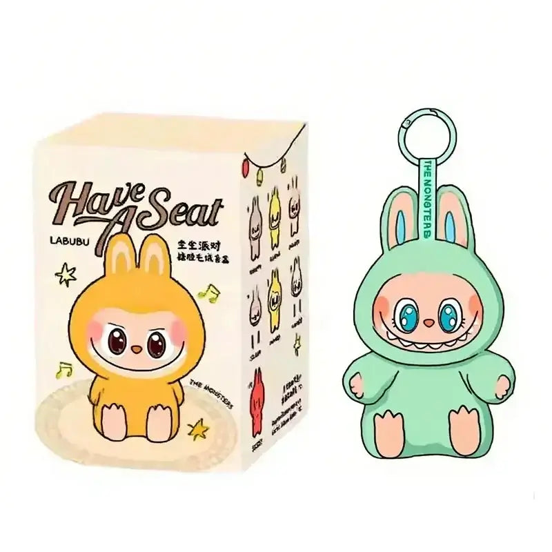 Cute 2abb Sit Party Series Surprise Blind Box Plush Vinyl Doll Replica Toy Keychain Collection Decoration Birthday Gift