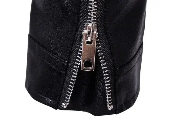 slim fit leather motorcycle jacket