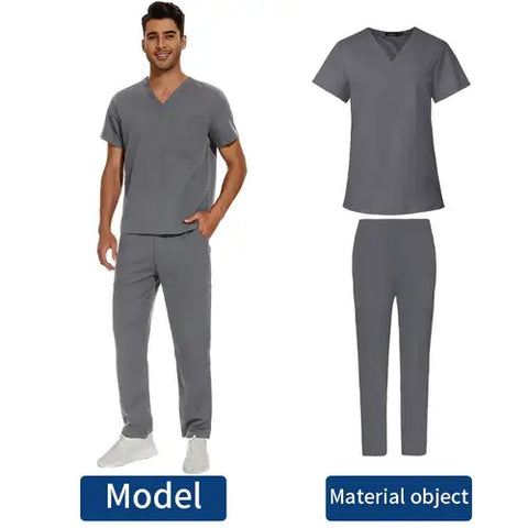 Men's Scrubs Medical Uniform Lab Set Male Wholesale Clinic Hospital.