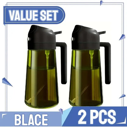 Olive Oil Spray Bottle for Oil Bottle Pouring for Cooking Oil Spices Camping Dispenser with Automatic Lid Spice Shaker