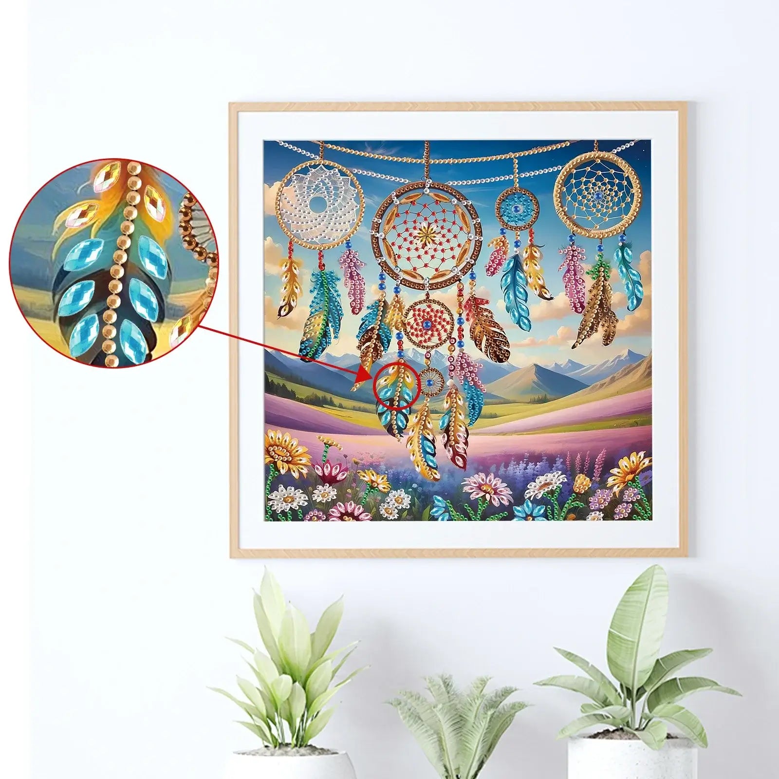 Dream catcher Special Shape Diamond Art Painting Kit for Adult Beginners,Crystal Diamond Dots Kit for Home Wall Decoration Gift