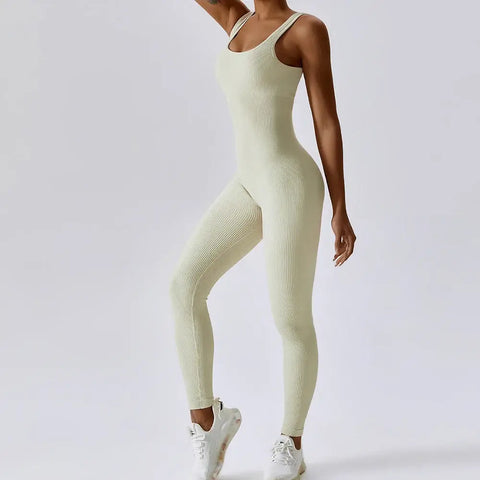 Spring Seamless One-Piece Yoga Suit Dance Belly Tightening Fitness.