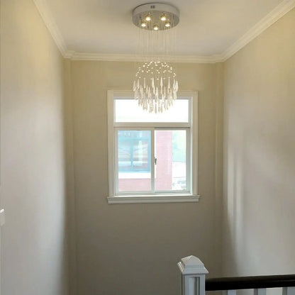 GreeLustr Crystal LED Chandelier, Ring or Raindrop Design