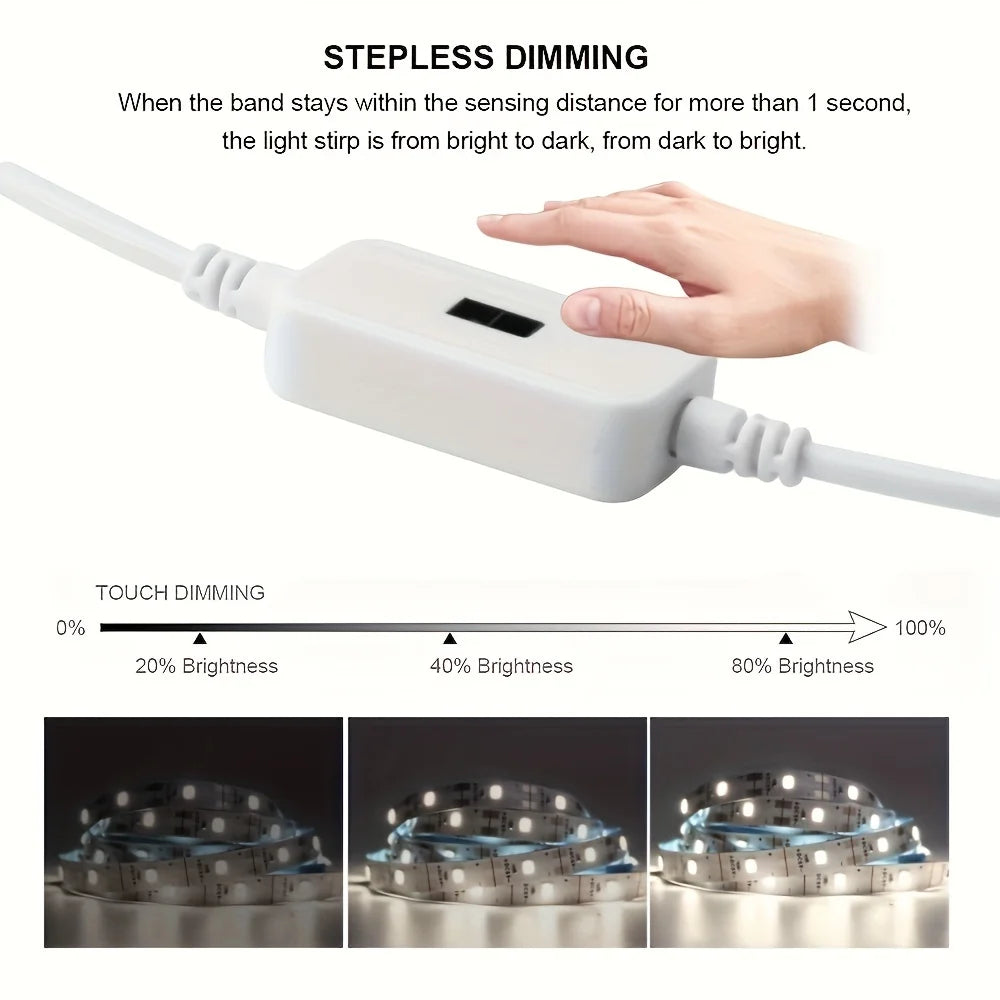 1M USB LED Strip Light with Hand-Wave Sensor