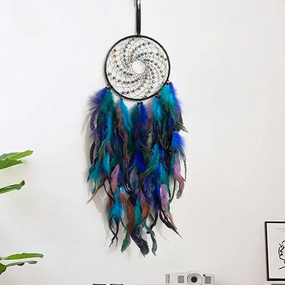 peacock feather dream catchers