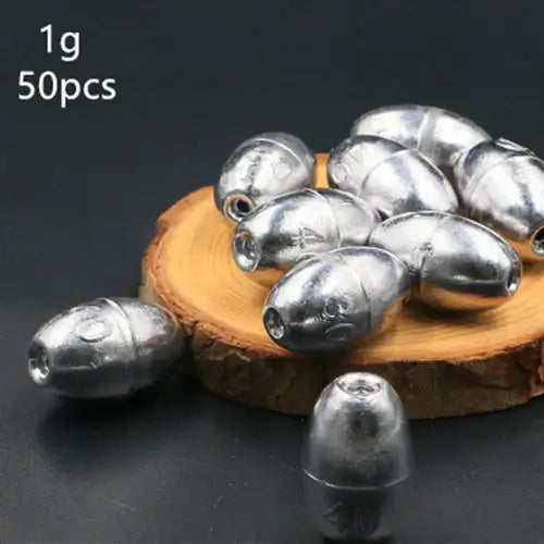 50PCS Olive Weight Split Shot Sinking Bait Angling Gear Lead Sinker.