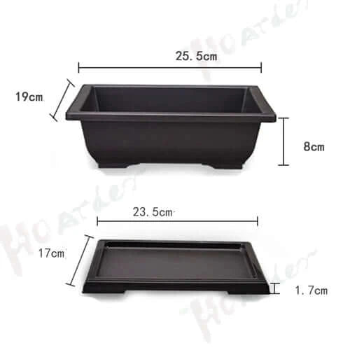 Training Pots With Tray Plastic Bonsai Plants Pot Square For Flower.