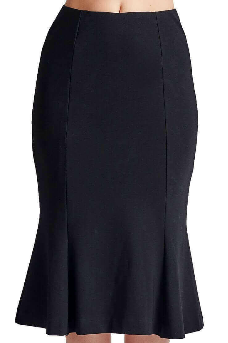 Sarit Skirt - Seamed Ponte mermaid midi skirt.