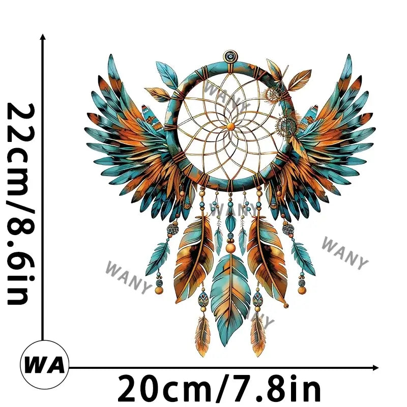 Dreamcatchers in the Bohemian series Iron On Patch dtf transfers ready to press Heat Transfer Printing On Clothes Iron Patch