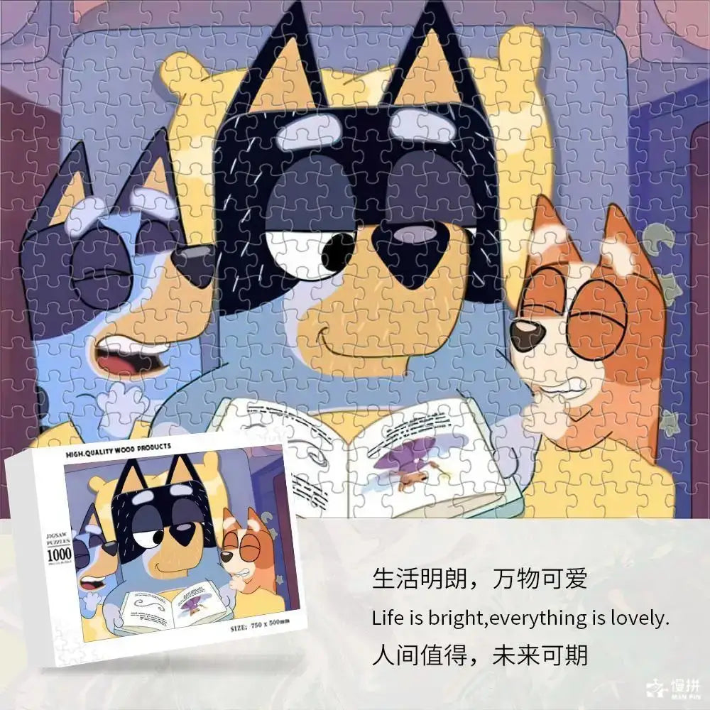 Bluey Cartoon Anime Puzzle Collection 70-1000 Pieces Educational &amp; Fun Holiday Gift Suitable for Adults &amp; Children Boxed Puzzle