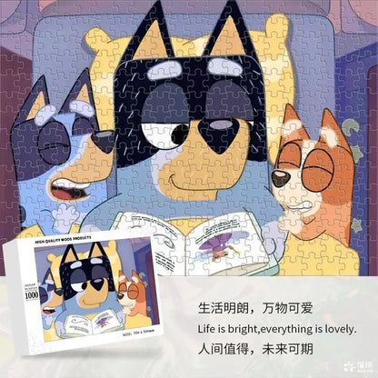 Bluey Cartoon Anime Puzzle Collection 70-1000 Pieces Educational &amp; Fun Holiday Gift Suitable for Adults &amp; Children Boxed Puzzle