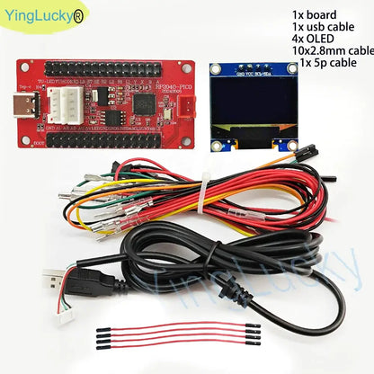 Raspberry Pi Pico Zero USB Board with Encoder for PC PS4 Switch Arcade Joystick Hitbox Controller Oled Cable DIY Gaming Parts Ki