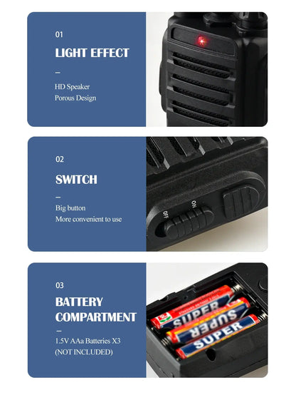 Walkie Talkie Toys - 2Pcs Mini Interphone Set