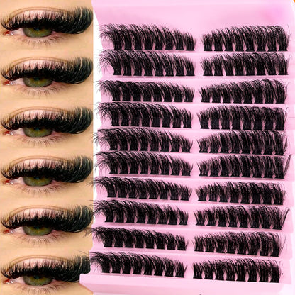 Eimny Individual Cluster Lashes – 160pcs | 8–16mm Mixed Tray | 80D–100D Volume | DIY Eyelash Extensions | Natural Look