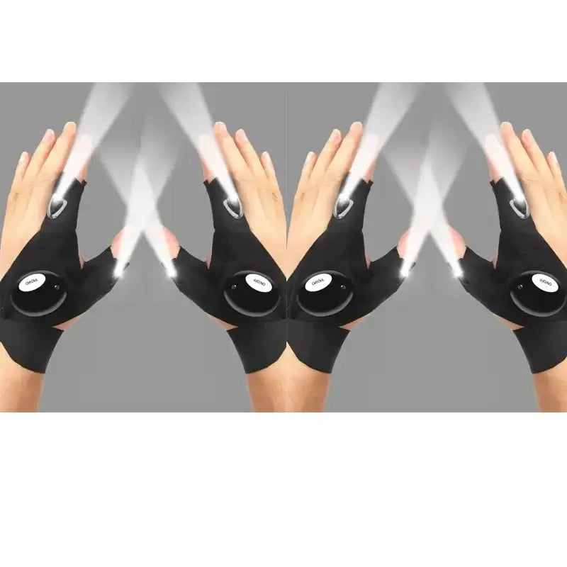 LED Fingerless Gloves for Fishing and Nighttime Tasks
