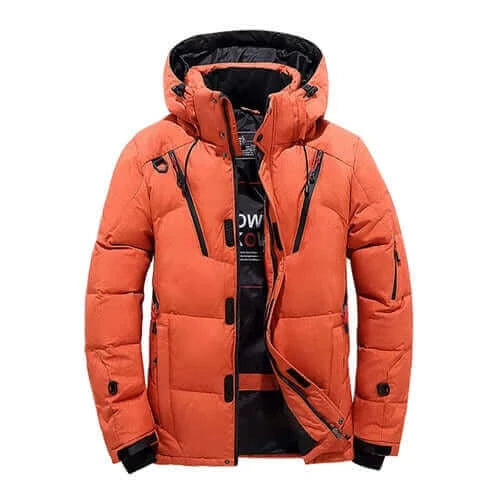 Down Jacket Men White Duck Winter Coat Windproof Warm Parkas Travel.