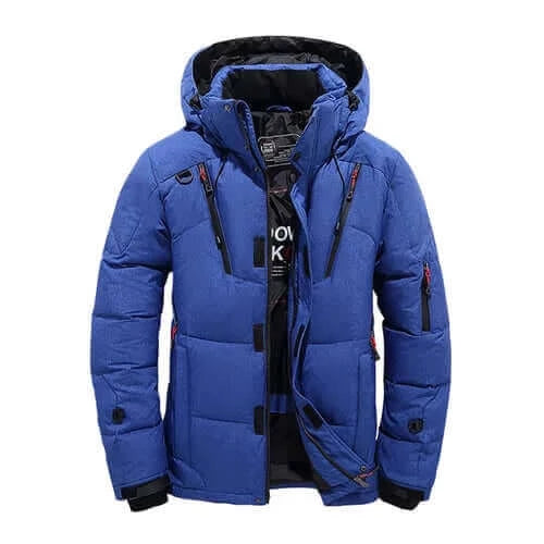 Down Jacket Men White Duck Winter Coat Windproof Warm Parkas Travel.