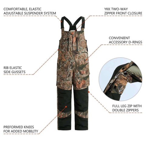 Bassdash Splice Men’s Insulated Waterproof Fishing Hunting Bibs.