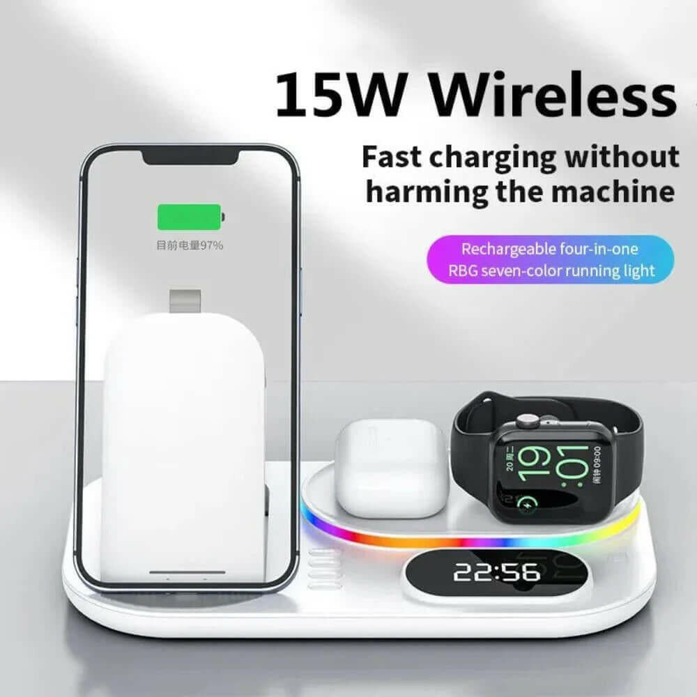 4 in 1 LED Wireless Charging Station.