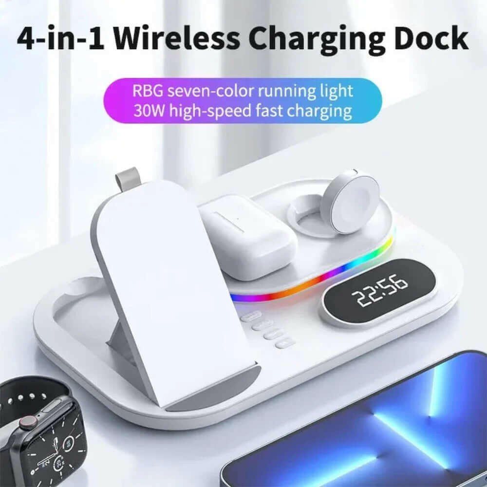 4 in 1 LED Wireless Charging Station.