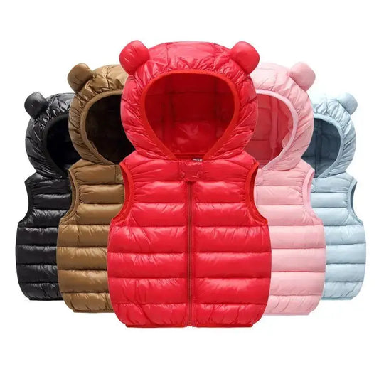 New Baby Boys Girls Warm Down Vest Autumn Winter Cotton Waistcoat With