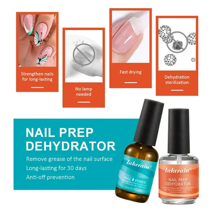 Nail Prep Dehydrator &amp; Primer Set, 2 × 15 ml