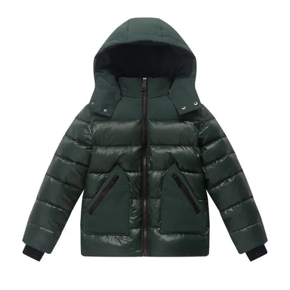 kids winter coat white duck down