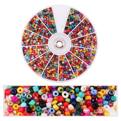 2000pcs/Lot 12Grids Glass Seed Beads Set Charms Jewelry Beads For Bracelet Necklace Earrings Handmade Craft DIY Jewelry 2030