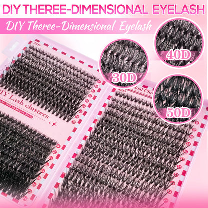 Cluster Lashes Kit – 320 / 600 / 790pcs | Mix-and-Match Lengths | Daily &amp; Party Glam | DIY False Lashes