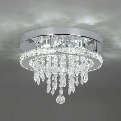 Modern Crystal LED Flush-Mount Ceiling Light
