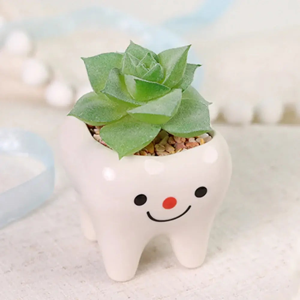 cute tooth flowerpots
