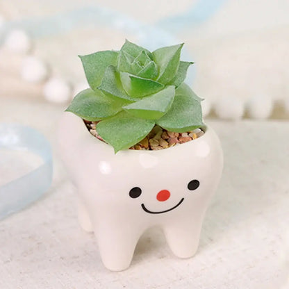 cute tooth flowerpots