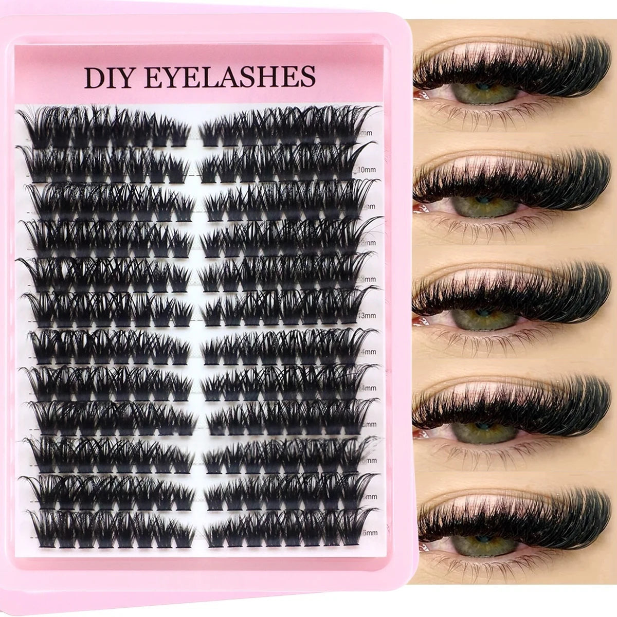 Cluster Lashes 240pcs – 40D Mixed Lengths 9–16mm | Ultra-Natural, Soft &amp; Light | Reusable | Beginner-Friendly