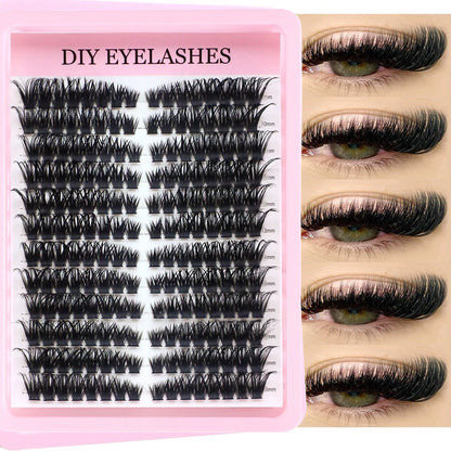 Cluster Lashes 240pcs – 40D Mixed Lengths 9–16mm | Ultra-Natural, Soft &amp; Light | Reusable | Beginner-Friendly