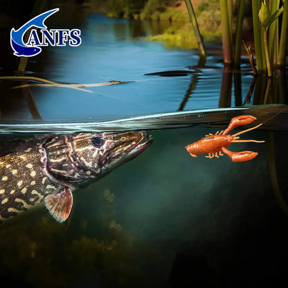 ANFS 1pc Realistic Soft Shrimp Lure-Artificial Bait for Saltwater and Freshwater Fishing, Perfect Fishing Gift for Angler