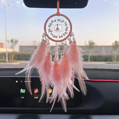 crystal dream catcher car pendant