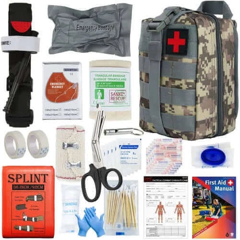 First Aid Survival Kit Tactical IFAK Pouch Supplied full set Molle.