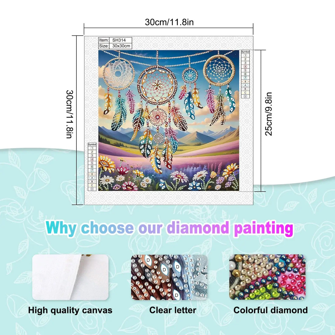 Dream catcher Special Shape Diamond Art Painting Kit for Adult Beginners,Crystal Diamond Dots Kit for Home Wall Decoration Gift
