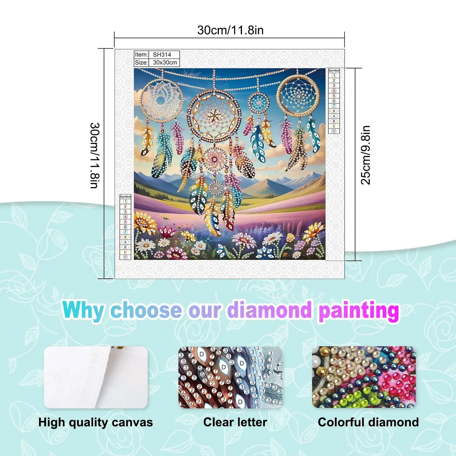 Dream catcher Special Shape Diamond Art Painting Kit for Adult Beginners,Crystal Diamond Dots Kit for Home Wall Decoration Gift