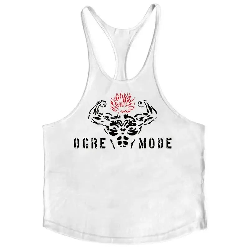 Anime Baki Hanma Print Stringer Tank Top for Men Y-Back Vest Muscle Training Undershirt Athletic Tops Gym Workout Bodybuilding