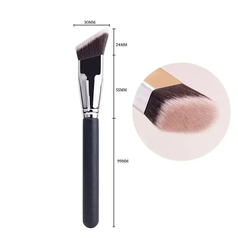 angled makeup brushes for contouring