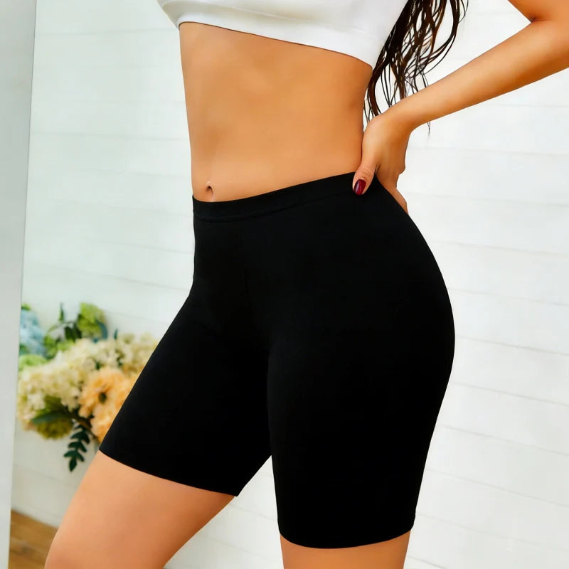 Women’s Seamless Cotton Boxer Shorts – High-Waist, High-Stretch | Soft &amp; Breathable | Sport Boyshorts | S–2XL