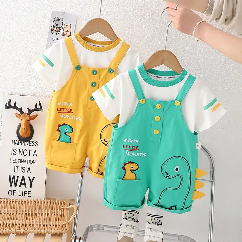 Toddler Summer Dinosaur Outfit 2Pcs Set - Fashion Tracksuit