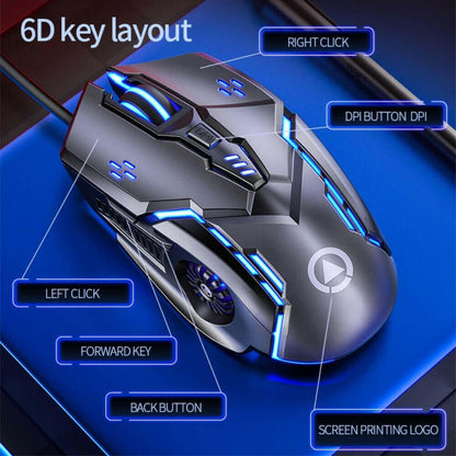 Dragon 6 Buttons 3200 DPI Gaming Mouse.