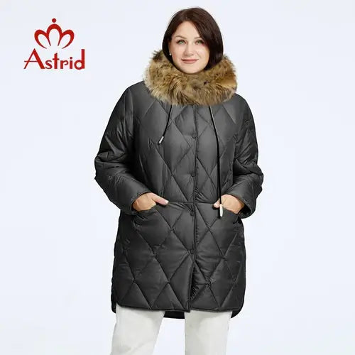 Astrid Women's Winter Jacket 2023 Plus Size Women Parka Long Down.