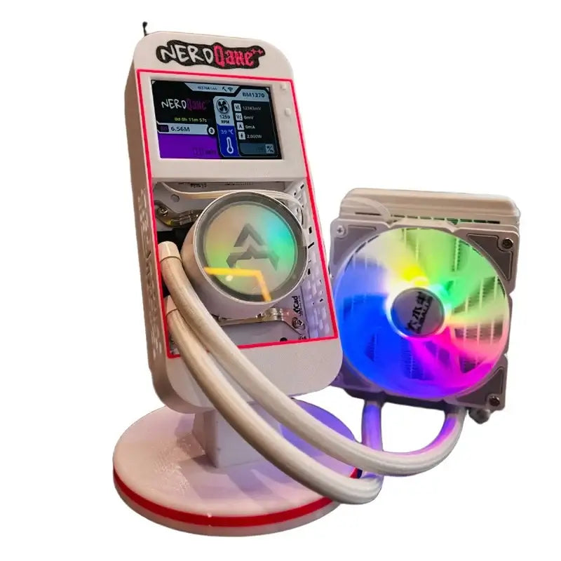 Bitaxe NerdQaxe++ BTC Solo Miner 4.8TH/S 80W BM1370 Chip ASIC Open Source Bitcoin Crypto Miner