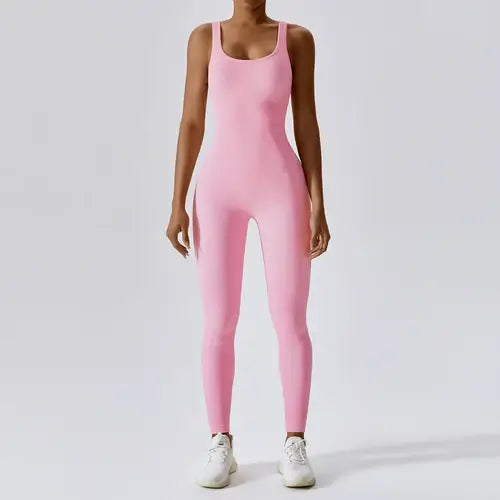 Spring Seamless One-Piece Yoga Suit Dance Belly Tightening Fitness.